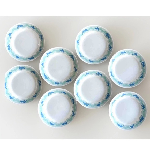Corelle Ocean Dance Dolphins Salad Luncheon Plates Set/8 Vintage 1980’s 1990’s - Picture 9 of 13